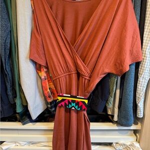 Rust Wrap Wool &  Brooklyn Reversible dress ( belt NOT included)